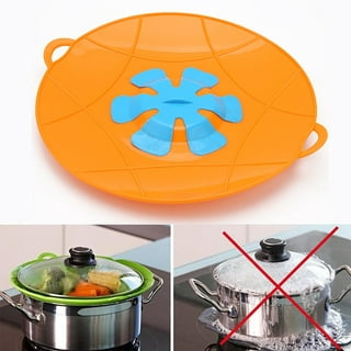 Boil Over Spill Stopper Lid for Steam Pot, BPA-Free 11.5 Silicone Cover, Stop Pots & Pans from Messy Spill Overs Multi Function Kitchen Tool, used in