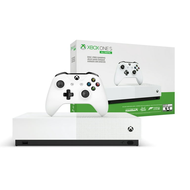 Restored Microsoft Xbox One S 1TB All-Digital Edition Console with Xbox One  Wireless Controller - Disc-free Console - White (Refurbished)