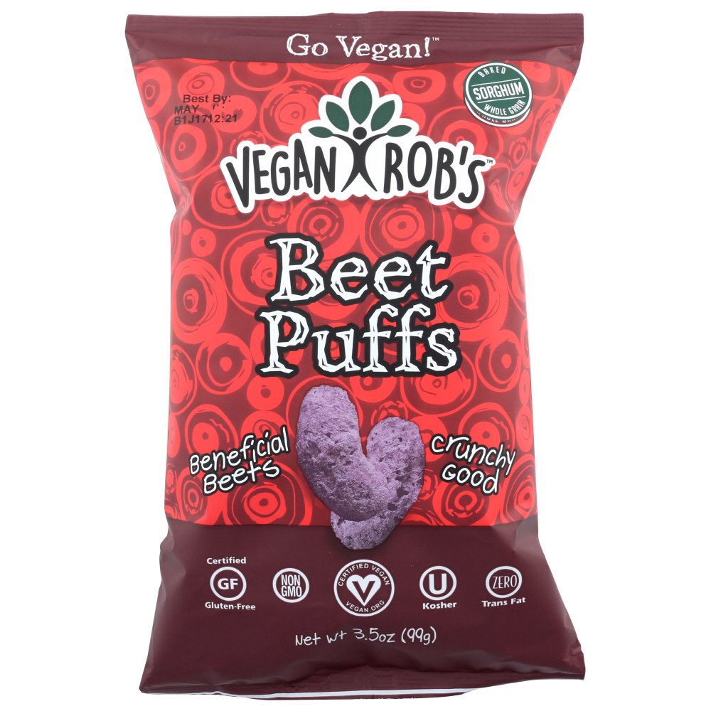 Vegan Rob'S Beet Puffs, 3.5 Oz.