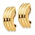 thumbnail image 2 of Real 14kt Yellow Gold Omega Clip Non-pierced Earrings; for Adults and Teens; for Women and Men, 2 of 3