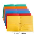 thumbnail image 3 of Plastic Office Folders Clearance Sale! Dusknt Pp Double Pocket Folder American Folder Student Office Storage Folder Pp Double Bag with American Folder Student Storage Folder, 1*Folder, 3 of 9