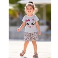 thumbnail image 2 of Emy Dola 2-7T Kid Girls Short Sleeve Graphic Print T-Shirt and Short Sets Tollder Casual 2-Pieces Summer Outifs, 2 of 7