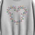 thumbnail image 2 of Disney - Christmas Lights Mickey Head - Women's Oversized Fleece Crew Sweatshirt, 2 of 3