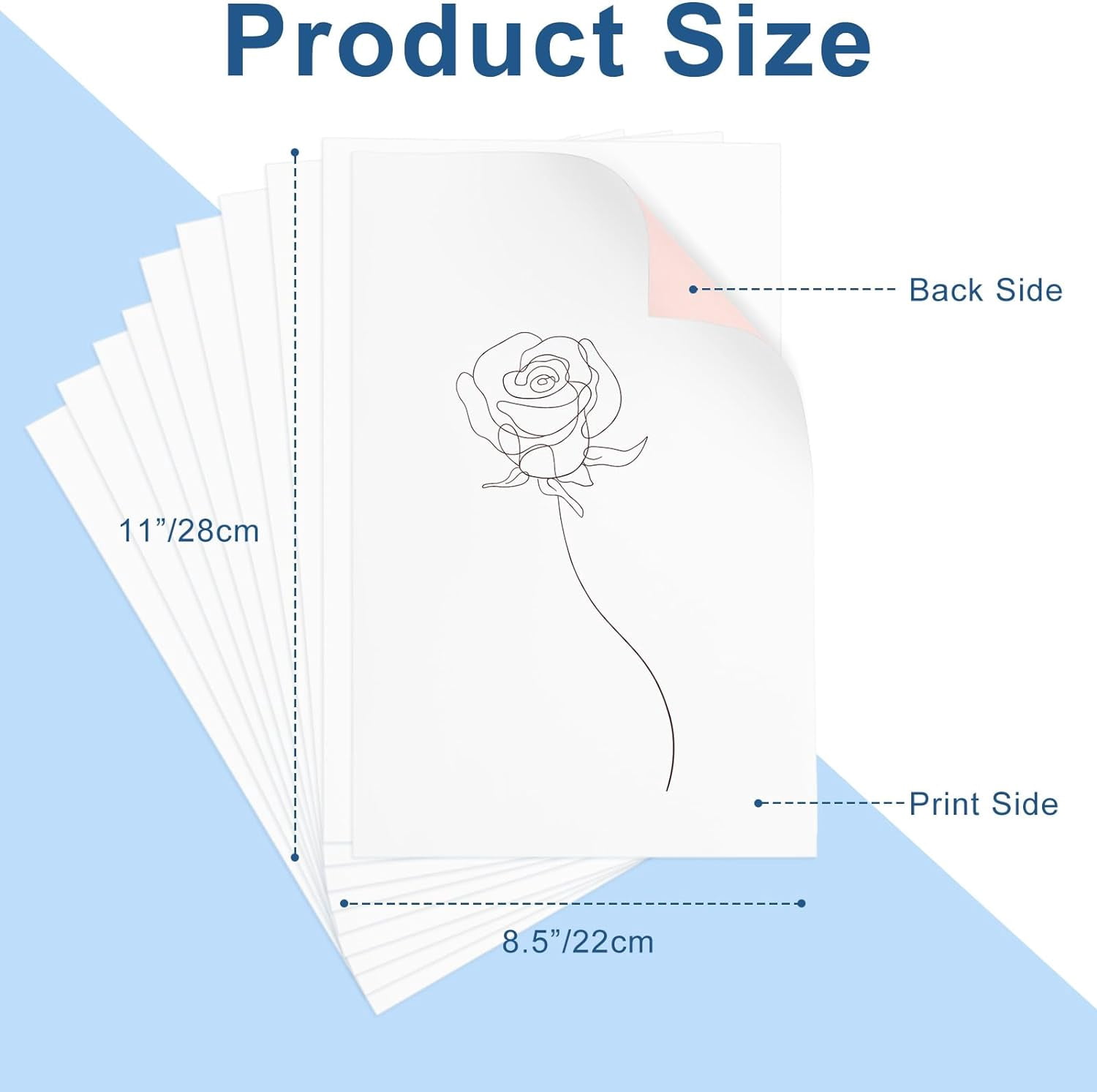 500 Sheets Sublimation Paper A4 8.5 x 11 Inch Sublimation Paper Heat Transfer Paper Compatible with Inkjet Ink Printer for DIY Fabric Mugs Light Shirts and Other Sublimation Blanks