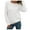 White, variant on Women's Pullover Solid Color Long Sleeve Large Round Neck Sweater Winter Top White L