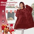 thumbnail image 6 of Catalonia Oversized Wearable Blanket Hoodie Sweatshirt, Comfortable Sherpa Lounging Pullover for Adults Men Women Teenagers Wife Girlfriend Gift, 6 of 7