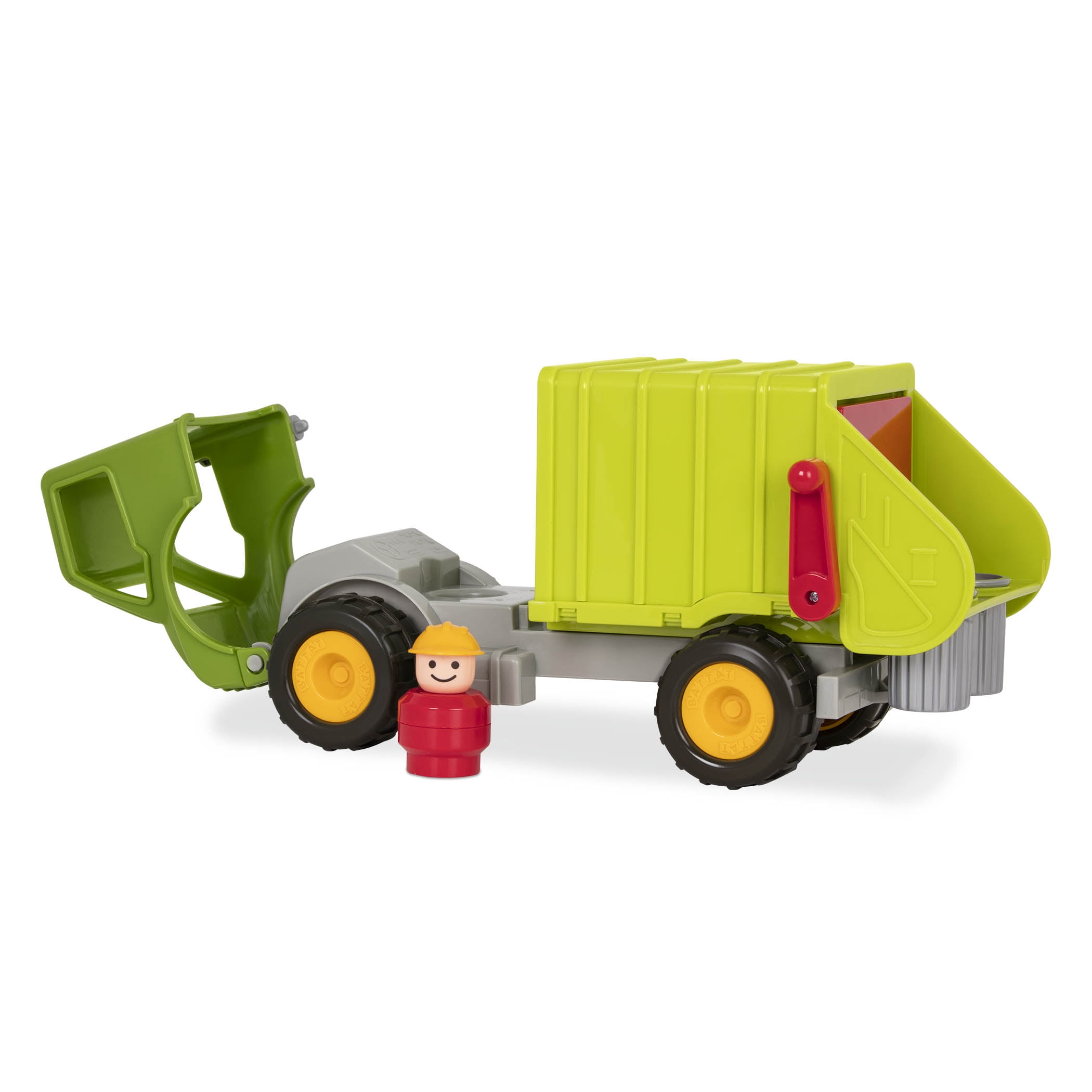 Battat Garbage Truck Toy with Mini Driver & Trash Cans photo 6