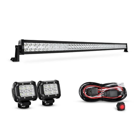 4 Fog Lights (Nilight 52 Inch Spot Flood Combo Led Light Bar 2PCS 4 Inch 18W Flood LED Fog Lights With Off Road Wiring Harness,2 years)