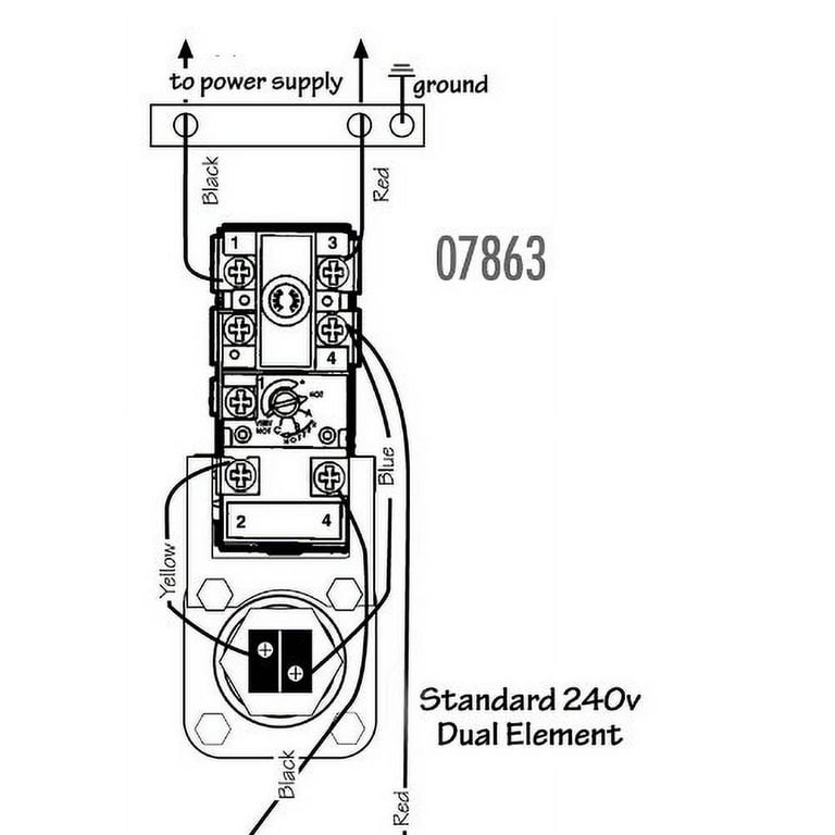 Single Element Upper Thermostat Wiring Z Electric Water Heater