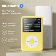Innioasis 64GB Mp3 Player with Bluetooth, 2.4 Portable Mini HiFi Digital Music Player with FM Radio Audiobook Mp3 2026 Nice Gift(Light yellow)