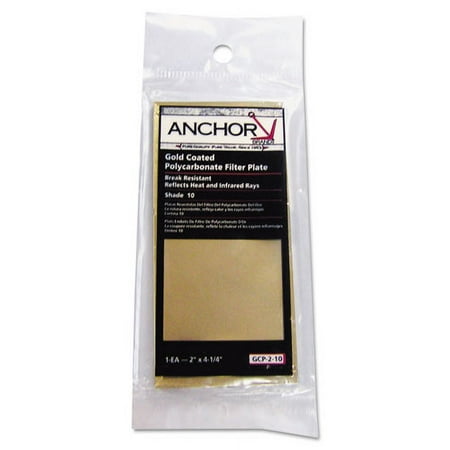 Anchor Brand GCP-2-10 Gold Coated Polycarbonate Filter Plate, 2" x 4 1/4", #10