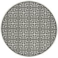 thumbnail image 2 of Safavieh Linden Derbhile Geometric Indoor/Outdoor Area Rug, Light Gray/Charcoal, 6'7" x 6'7" Round, 2 of 9