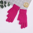 thumbnail image 2 of beishanbush Gloves Mittens Promo 23cm Winter Knitted Screen Gloves Adult Gloves Hot Pink, 2 of 4