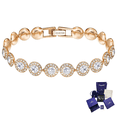 thumbnail image 1 of PULSERA CRISTAL SWAROVSKI TENIS ANGELIC HALO ROSE GOLD, 1 of 6