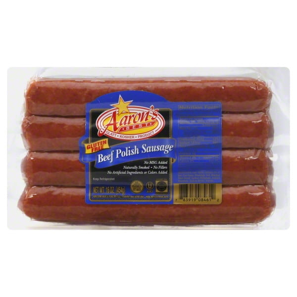 Aaron's Best GlutenFree Beef Polish Sausage, 16 Oz.