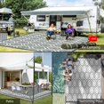thumbnail image 4 of Alfombra de acampada al aire libre Fifame reversible con pajita, 4 of 7