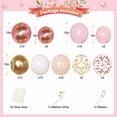 thumbnail image 4 of Rose Gold Birthday Decorations, Gold Pink Peach White Balloons Confetti Foil Balloons Happy Birthday Banner Butterfly Fringe Curtains birthday Decorations for Women Teens, 4 of 7