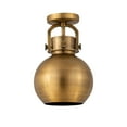 thumbnail image 4 of Innovations Lighting  Newton Metal Sphere - 1 Light 8" Flush Mount Satin Nickel, 4 of 5