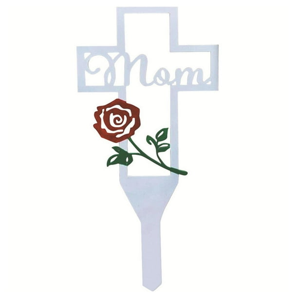 cruz hueca , estatua de , decoraciones de jardín, simpatía, papá, , rio, adorno para pérdida de un ser MMOM02 Sunnimix Estaca de cruz de cementerio