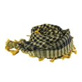 thumbnail image 1 of Pañuelo árabe jinwen para la cabeza y el cuello turbante cómodo resistente al viento acampar aire libre viajar Amarillo Negro 120 cm x 117 cm, 1 of 8