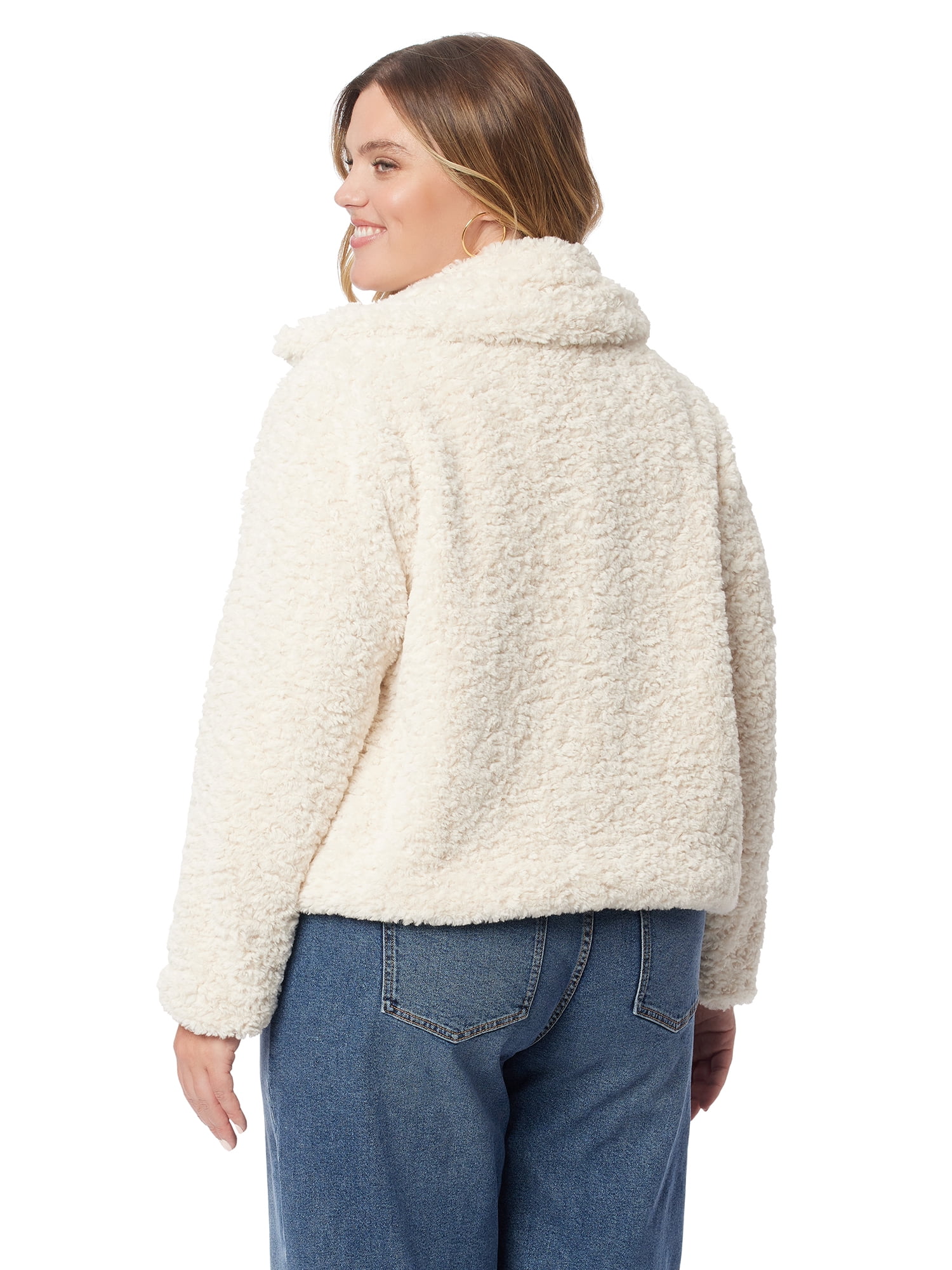 Jessica Simpson Women's and Women's Plus Size Faux Shearling Jacket, Sizes XS-4X