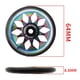 thumbnail image 3 of 2x Ruedas Rueda Fácil de Plegable Sólida para Transporte Componente de Modificación para Cola Rueda fácil de bicicleta plegable, 3 of 6