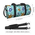 thumbnail image 4 of Fotbe Turtles And Sea Pattern Foldable Sports Gym Bag with Wet Dry Pocket, Ultralight Travel Bag, Large Capacity Duffel Bag, Splash Proof Carry on Bag, Overnight Bag, Weekender Bag, 4 of 8