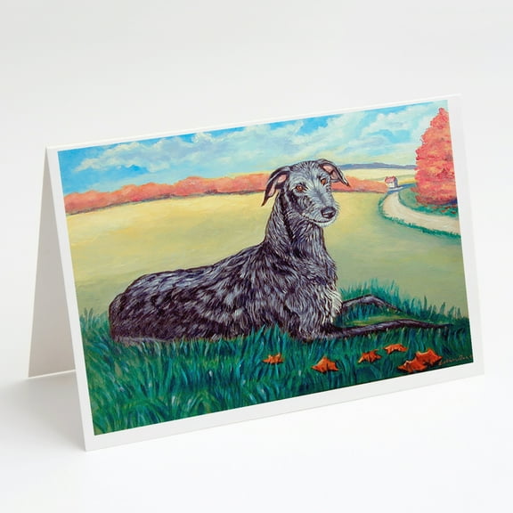 Scottish Deerhound Greeting Cards and Envelopes Pack of 8