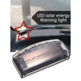 fankhu 6 LED Car Dummy Alarm Warning Light Solar Car Antitheft Fake