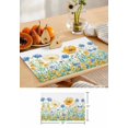 thumbnail image 5 of Country Flower Spring Floral Wildflower Placemats Set of 4,Wipeable Washable Table Mats for Dining Tables,Watercolor Oil Painting Art Place Mats for Kitchen Event Party Tabletop Decor, 5 of 7
