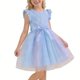 thumbnail image 4 of Vestido de Fiesta de Navidad de las Niñas de Pecho Delgado sin Mangas Cintura Acanalada Falda Francesa Cinchada para Dormir Vestido de Navidad de Ocio Diario Niña Bebé, 4 of 9