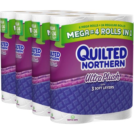 Quilted Northern Ultra Plush® Toilet Paper, 6 Mega Rolls, Bath Tissue ...