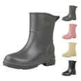 thumbnail image 4 of Women's Mid Calf Rain Boots Waterproof Fashion Garden Shoes Anti-slipping Soft Outsole Lightweight Rainboots Comfortable Insole Light Rain Shoes, 4 of 4