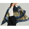 thumbnail image 2 of PIKADINGNIS Women Shawl Wraps Plaid Poncho Open Front Sweater Cardigan Cape Fleece Scarf Coat Office Blanket, 2 of 6