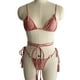 thumbnail image 2 of Traje De Baño De Dos Piezas Traje de baño dividido para mujer Moda Chinlon Solid Beach Party Bikini (S Púrpura) Ehuebsd Para Estrenar, 2 of 9