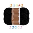 thumbnail image 1 of Hilo de ganchillo para tejer y hacer punto | Hilo de poliéster suave y aterciopelado para gorros, bufandas y mantas | Paquete de 2 ovillos con accesorios para manualidades y proyectos de bricolaje, 1 of 5
