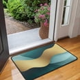 thumbnail image 2 of Teal Gold Marble Pattern Door Rugs,Washable Non Slip Door Mats Indoor,Decorative Door Mats,Entry Mat Indoor for Entrance,Bedroom,Kitchen,Bathroom,30"x17", 2 of 6