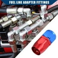 thumbnail image 3 of AN12 Female Fuel Line Adapter Fittings Top 0 Degree Fuel Line Connector for Car Blue Red, 3 of 6