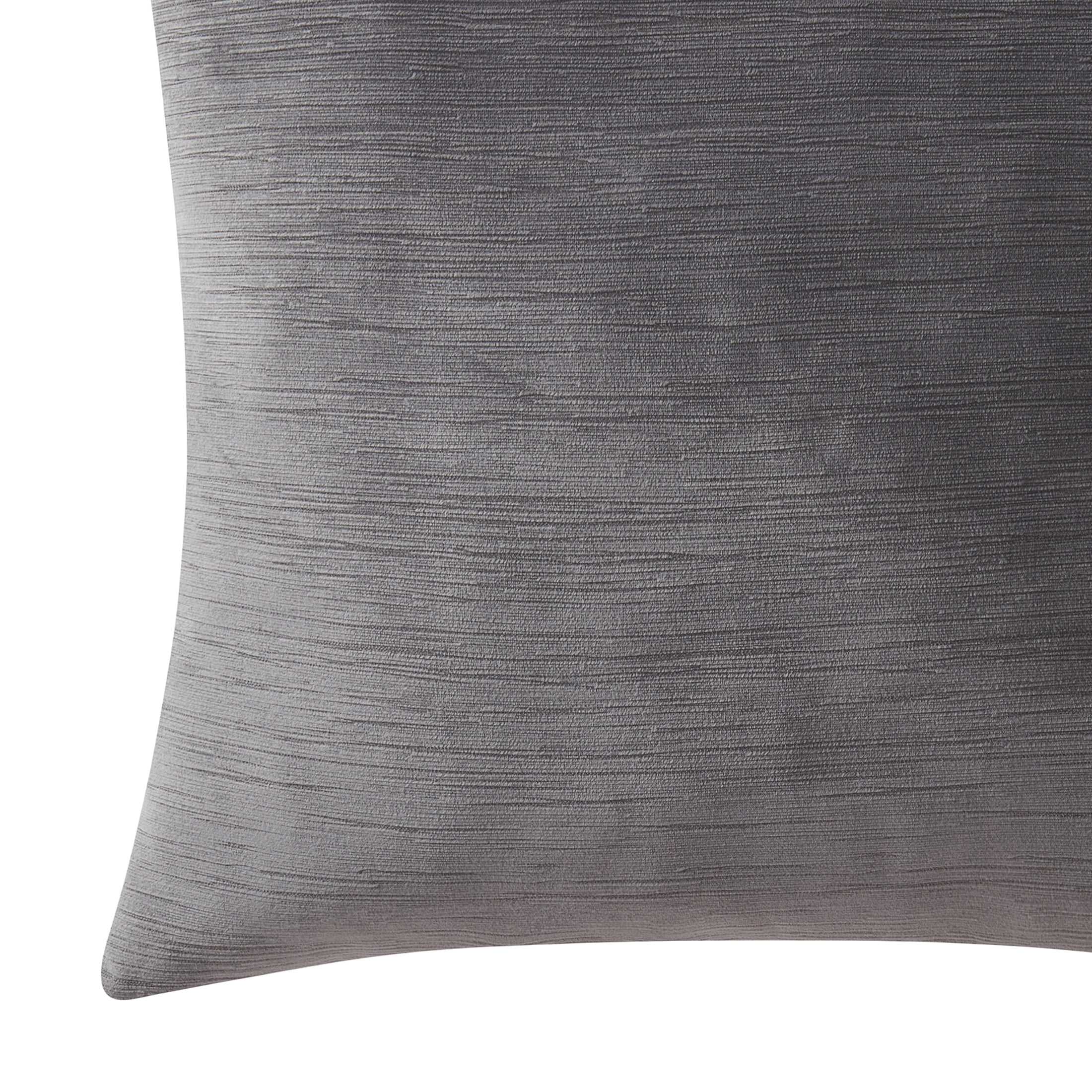 Mainstays 18" x 18" Grey Textured Velvet Polyester Decorative Pillow