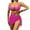 Hot Pink, variant on WREESH Womens Bikini Set with Sarong Bathing Suit Beach Cover Up Wrap Skirt Printed Bikini Straps Bikini Deep V Split Swimsuit Set Three Piece Swimsuit Set Olive Green