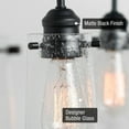thumbnail image 2 of Kira Home Rayne 10" Farmhouse Wall Sconce, Black Gooseneck Wall Light with Tapered Seeded Glass Shade, Black, 2 of 7