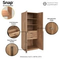 thumbnail image 4 of Lee Wardrobe Closet 1.0 from Engineered Wood in Golden Brown - Set of 2, 4 of 16