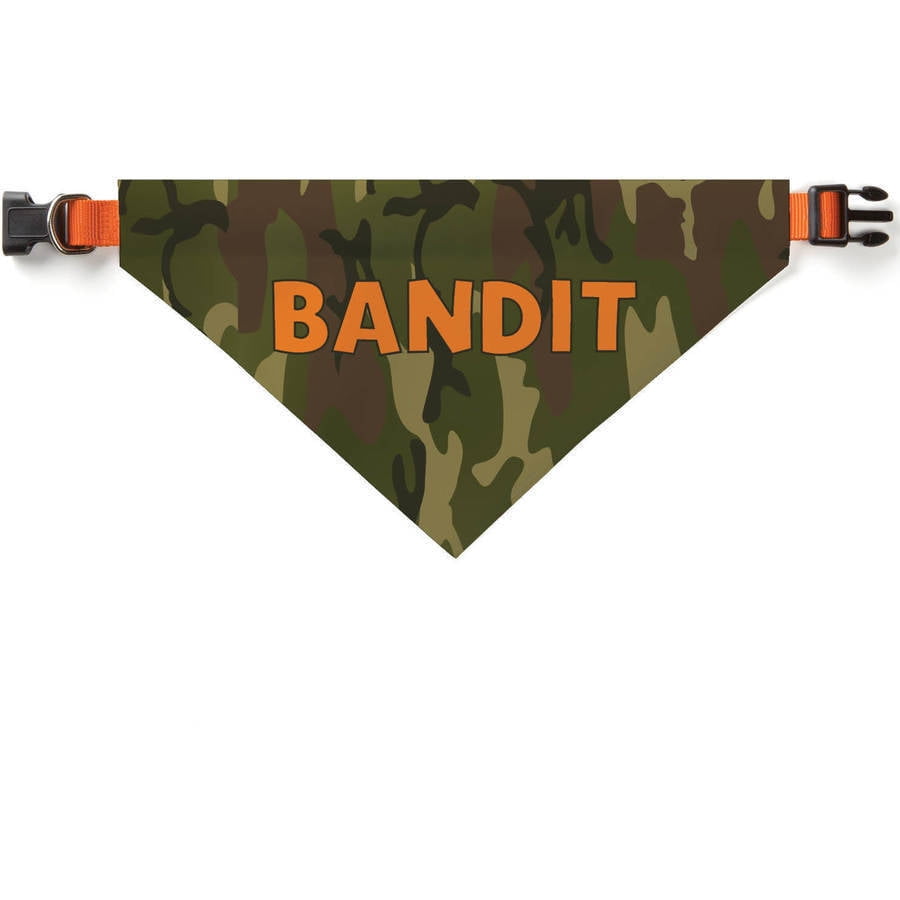 Personalized Green Camo Dog Bandana Collar Cover