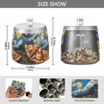 thumbnail image 2 of Yayeee Ashtray with Lid for Cigarette Smokeless Stainless Steel Home Ash Holder, Starry Pizza, 2 of 7