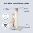 thumbnail image 4 of TRIXIE Espejo 27" Sisal Cat Scratching Post with Plush Platform, Gray, 4 of 4