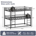 thumbnail image 5 of Twin Over Twin Over Twin Triple Bunk Bed Frame, Heavy Duty Detachable Bunk Beds for 3, Metal 3 Bunk Beds with 2 Ladder & Guardrail for Teens Adults (Black), 5 of 7