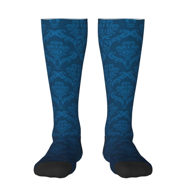 Balery Dark Blue Calcetines novedosos Calcetines deportivos Calcetines hasta la rodilla Calcetines de algodón Calcetines originales y geniales