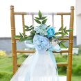 thumbnail image 2 of AMERTEER Wedding Chair Decorations Set Wedding Chair Signs Floral Wedding Flowers Wedding Aisle Chair Decorations Artificial Flowers with Chiffon Ribbons for Wedding Ceremony Party, 2 of 5