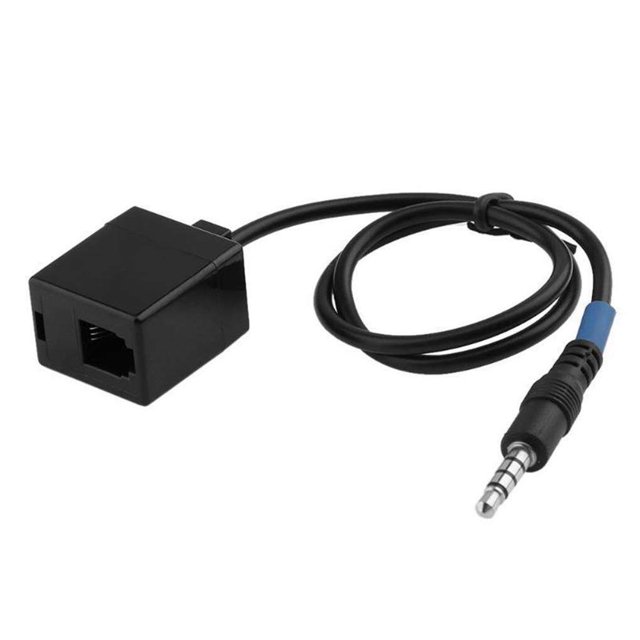 Bearachild Conector de 3,5 mm a RJ9 4P4C convertidor Adaptador de cable de extensión de audio para cable de teléfono Juegos de teclado y mouse para computadora