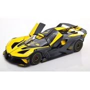Bugatti Bolide Yellow and Carbon Gray 1/18 Diecast Model Car by Bburago